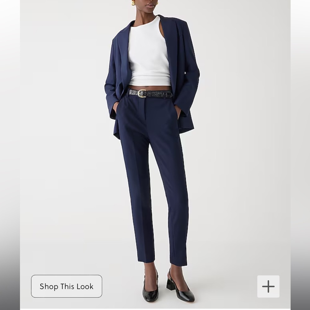 J Crew Navy Blue Cameron Dress Pants Trouser